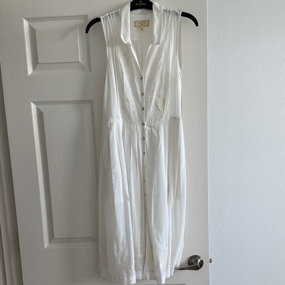 Anthropologie White Midi Dress